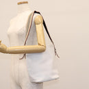 BURBERRY Shoulder Bag Leather White Silver Auth BA2015-23