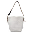 BURBERRY Shoulder Bag Leather White Silver Auth BA2015-2