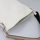 BURBERRY Shoulder Bag Leather White Silver Auth BA2015-6
