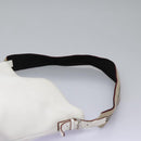 BURBERRY Shoulder Bag Leather White Silver Auth BA2015-14