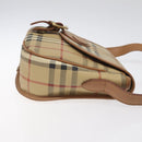Burberrys Nova Check Shoulder Bag PVC Beige Gold Auth BA2017-3