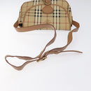 Burberrys Nova Check Shoulder Bag PVC Beige Gold Auth BA2017-7