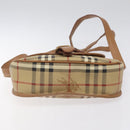 Burberrys Nova Check Shoulder Bag PVC Beige Gold Auth BA2017-5