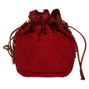 CHANEL Matelasse COCO Mark Chain Shoulder Bag Satin Red Gold CC Auth BA2019-2