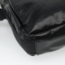 CHANEL Sports COCO Mark Shoulder Bag Coated Canvas Black CC Auth BA202-16