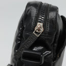 CHANEL Sports COCO Mark Shoulder Bag Coated Canvas Black CC Auth BA202-10