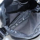 CHANEL Sports COCO Mark Shoulder Bag Coated Canvas Black CC Auth BA202-11