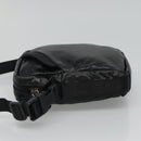 CHANEL Sports COCO Mark Shoulder Bag Coated Canvas Black CC Auth BA202-4