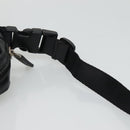CHANEL Sports COCO Mark Shoulder Bag Coated Canvas Black CC Auth BA202-8