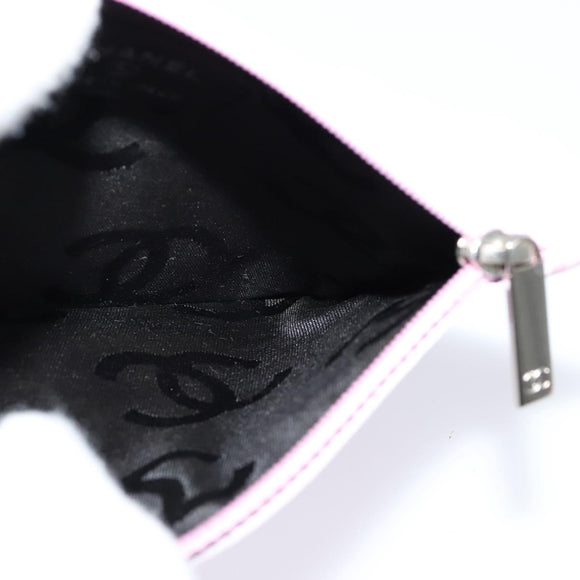 CHANEL Pouch Leather Pink CC Auth BA2026