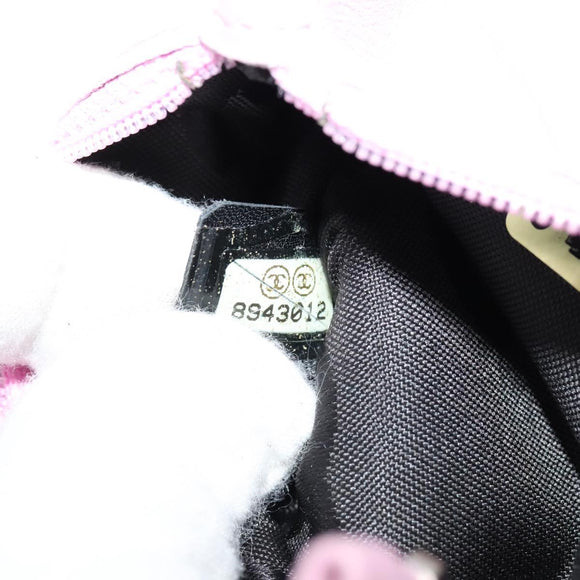 CHANEL Pouch Leather Pink CC Auth BA2026