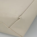 CELINE Hand Bag Leather 2way White Auth BA203-17