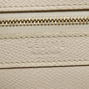 CELINE Hand Bag Leather 2way White Auth BA203-20