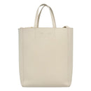 CELINE Hand Bag Leather 2way White Auth BA203-13