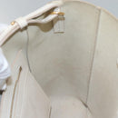 CELINE Hand Bag Leather 2way White Auth BA203-21