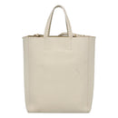 CELINE Hand Bag Leather 2way White Auth BA203-2