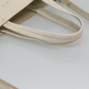 CELINE Hand Bag Leather 2way White Auth BA203-7