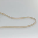 CELINE Hand Bag Leather 2way White Auth BA203-8