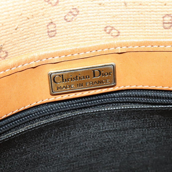 Christian Dior Shoulder Bag Leather Black Gold Auth BA2030