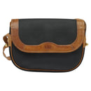 Christian Dior Shoulder Bag Leather Black Gold Auth BA2030-13