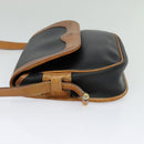 Christian Dior Shoulder Bag Leather Black Gold Auth BA2030-3