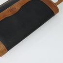 Christian Dior Shoulder Bag Leather Black Gold Auth BA2030-6