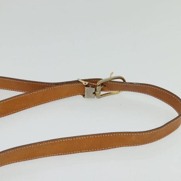 Christian Dior Shoulder Bag Leather Black Gold Auth BA2030