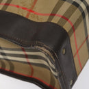 Burberrys Nova Check Hand Bag Canvas Beige Auth BA2031-14