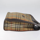 Burberrys Nova Check Hand Bag Canvas Beige Auth BA2031-3