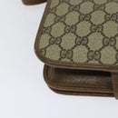 GUCCI GG Supreme Shoulder Bag PVC Beige Gold Auth BA2037-16