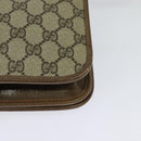 GUCCI GG Supreme Shoulder Bag PVC Beige Gold Auth BA2037-17