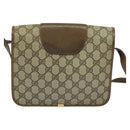 GUCCI GG Supreme Shoulder Bag PVC Beige Gold Auth BA2037-2