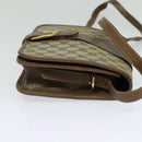 GUCCI GG Supreme Shoulder Bag PVC Beige Gold Auth BA2037-4