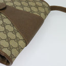 GUCCI GG Supreme Shoulder Bag PVC Beige Gold Auth BA2037-6