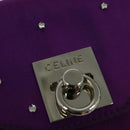 CELINE Chain Shoulder Bag Nylon Purple Auth BA204-17