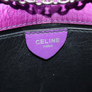 CELINE Chain Shoulder Bag Nylon Purple Auth BA204-18