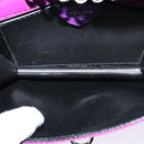 CELINE Chain Shoulder Bag Nylon Purple Auth BA204-11