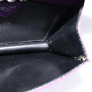 CELINE Chain Shoulder Bag Nylon Purple Auth BA204-19