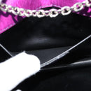 CELINE Chain Shoulder Bag Nylon Purple Auth BA204-21