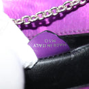 CELINE Chain Shoulder Bag Nylon Purple Auth BA204-12