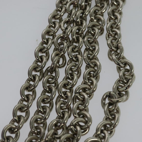 CELINE Chain Shoulder Bag Nylon Purple Auth BA204