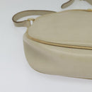 CELINE Shoulder Bag Leather Gold Beige Auth BA2040-9