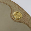 CELINE Shoulder Bag Leather Gold Beige Auth BA2040-17