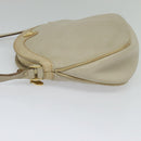 CELINE Shoulder Bag Leather Gold Beige Auth BA2040-3