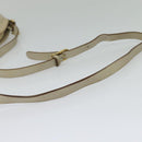 CELINE Shoulder Bag Leather Gold Beige Auth BA2040-7