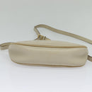 CELINE Shoulder Bag Leather Gold Beige Auth BA2040-5