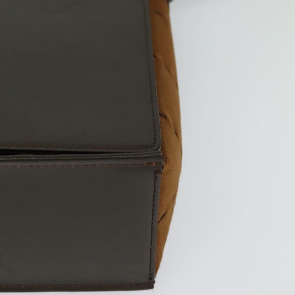 BURBERRY Shoulder Bag Leather Brown Silver Auth BA2042