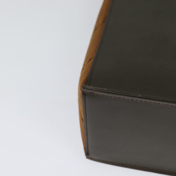 BURBERRY Shoulder Bag Leather Brown Silver Auth BA2042