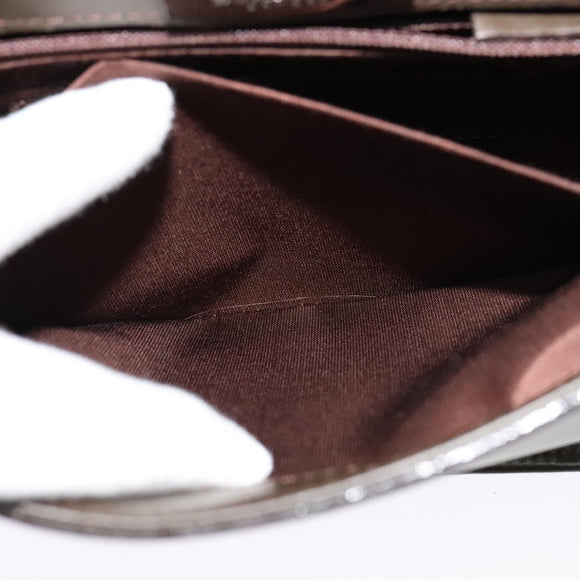 BURBERRY Shoulder Bag Leather Brown Silver Auth BA2042