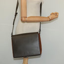 BURBERRY Shoulder Bag Leather Brown Silver Auth BA2042-22